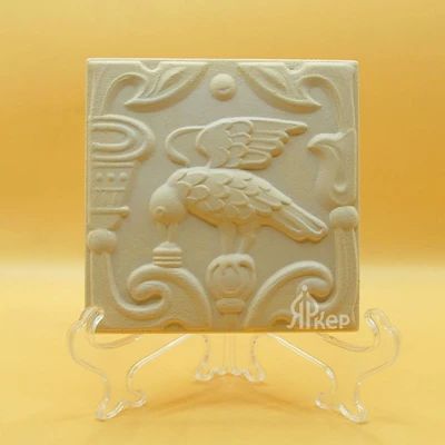 Изразец для росписи "Соловей, пьющий вечерние росы"