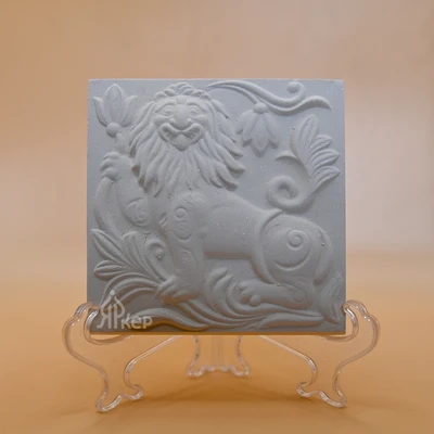 Изразец для росписи "Лев"