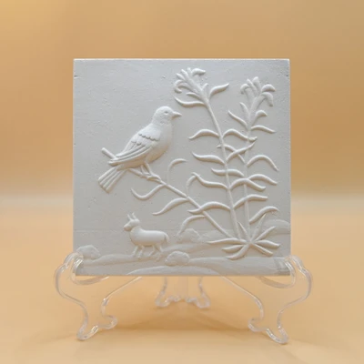 Изразец для росписи "Соловей на ветке"